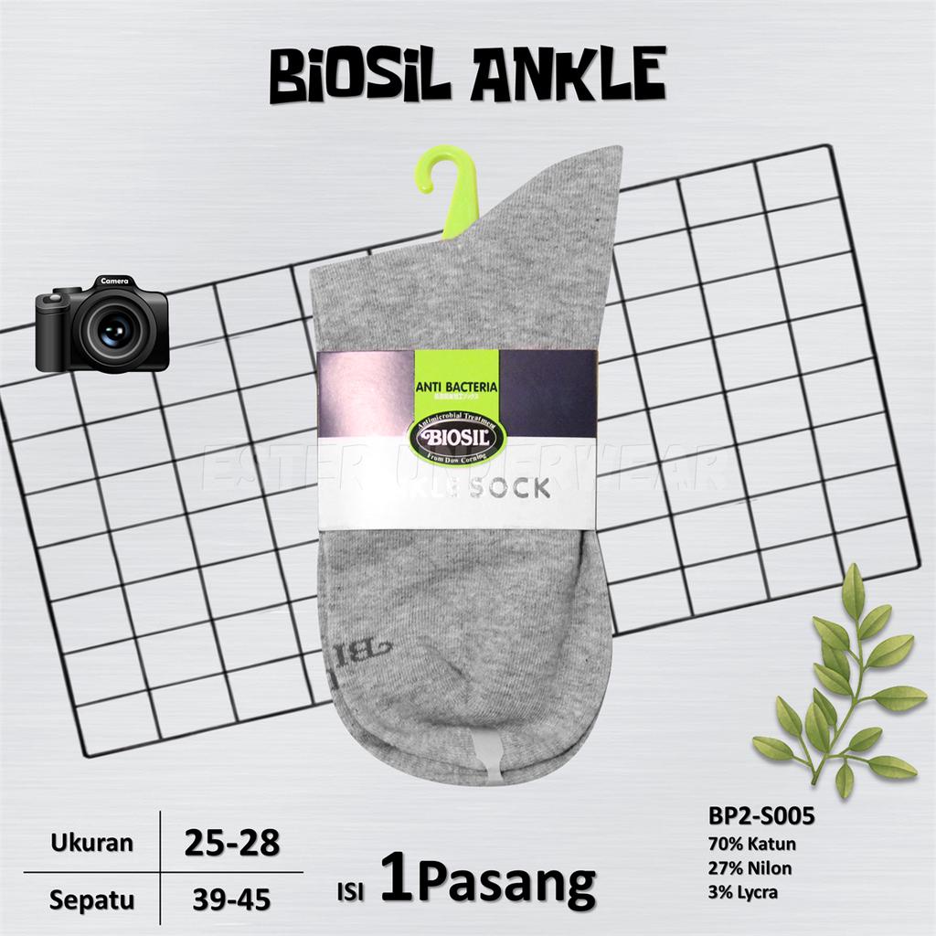 KAOS KAKI PRIA DEWASA ANKLE SOCK BIOSIL BP2 ISI 1Pasang