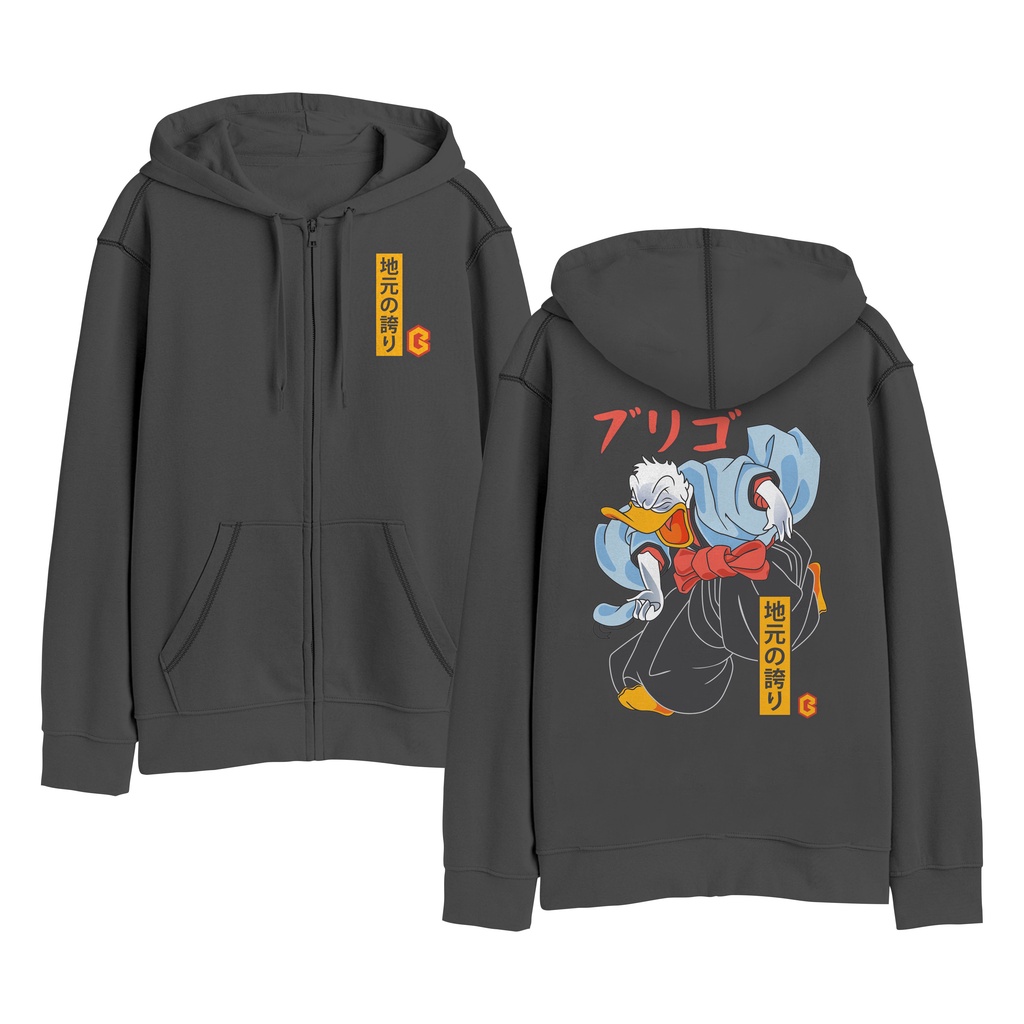 BRIGO Zipper Jumper Hoodie DONALD DUCK II Sweater Hoodie Resleting BRIGO Struggle Sablon DTF Fleece Cotton II SIZE M-XXL (Pria &amp; Wanita) Free stiker&amp;Gantungan Kunci