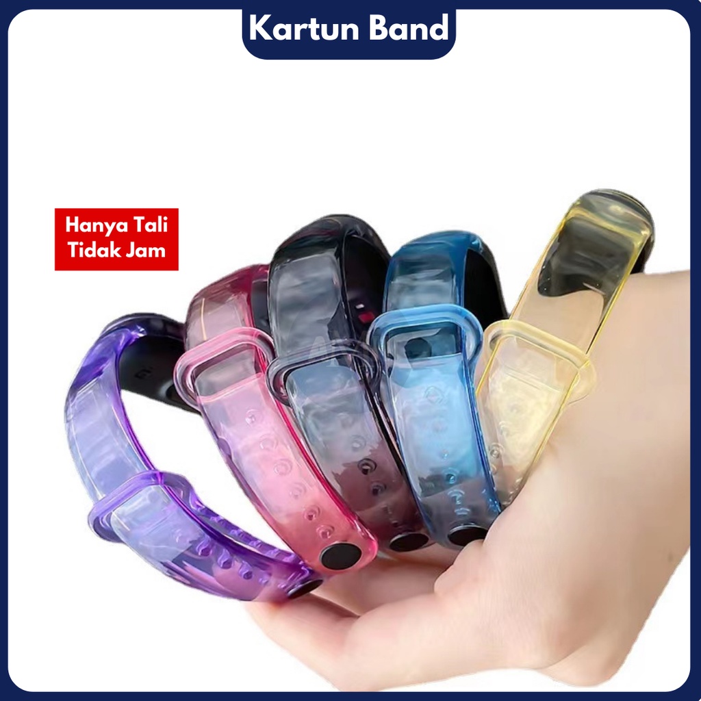 Glacier Transparan Berganti Warna Strap untuk Ml Band 3 4 5 6