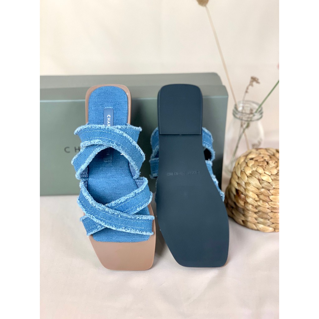 [7.7 Boombastis Sale⚡] - SANDAL WANITA CKS444 CROSSOVER TEXTURED FLAT SENDAL BRANDED PREMIUM IMPORT