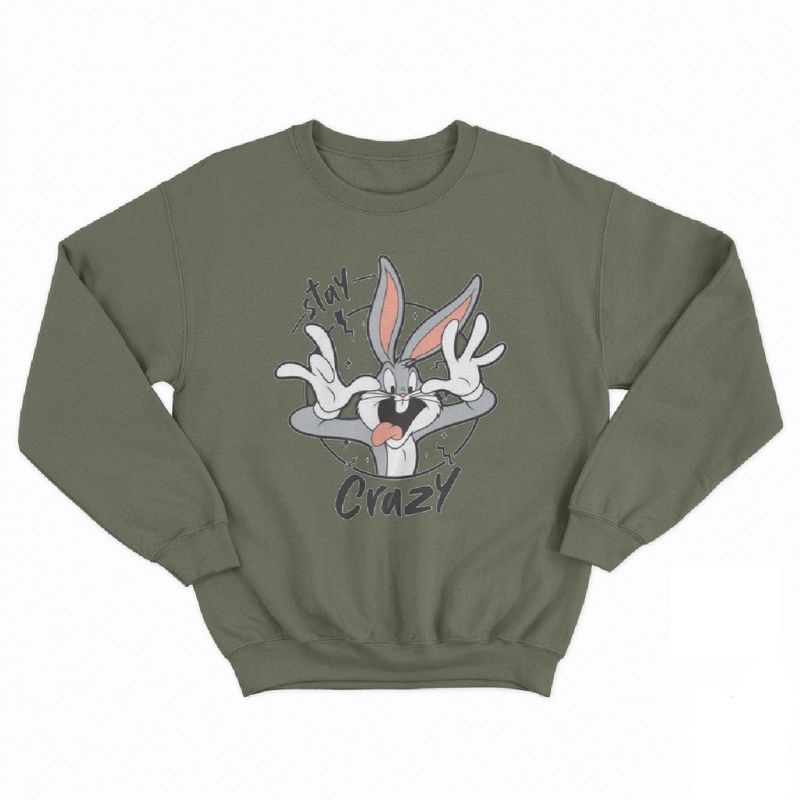 Sweater crewneck basic pria wanita (Bunny crazy)