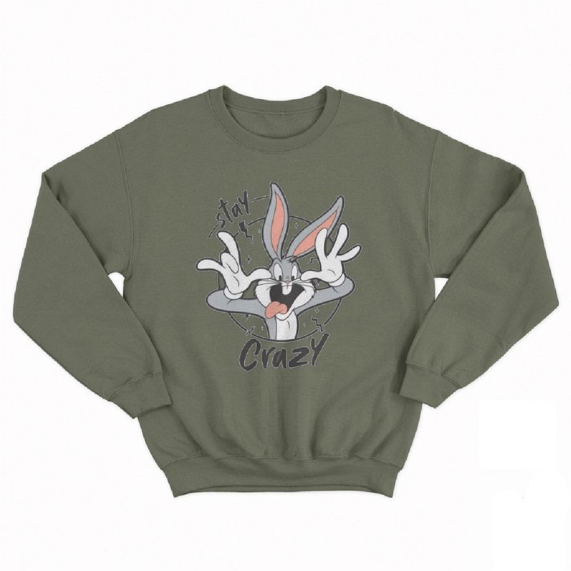 Sweater crewneck basic pria wanita (Bunny crazy)