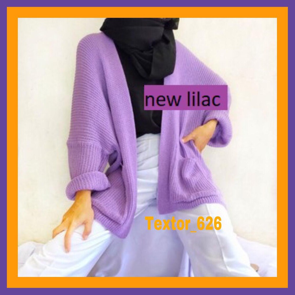 LOOCY CARDIE RAJUT WANITA - SWEATER WANITA - SWEATER RAJUT KNIT-LILAC