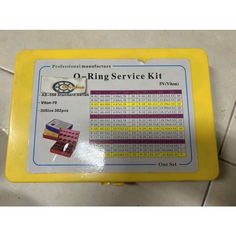 ORING KIT ORING BOX SET INCHI TAHAN PANAS SAMPAI 220 DERAJAT VITTON