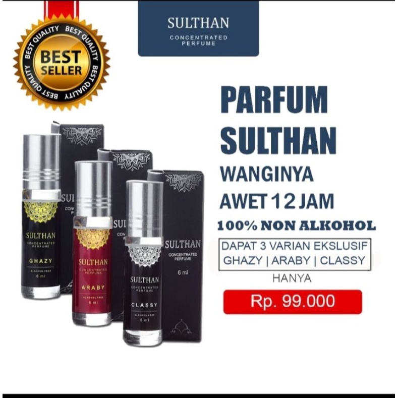 Sulthan parfum/Sulthan concentrated parfum/parfum tanpa alkohol