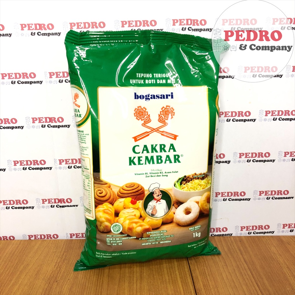 

Bogasari cakra kembar tepung terigu 1 kg - hijau - baking flour mix