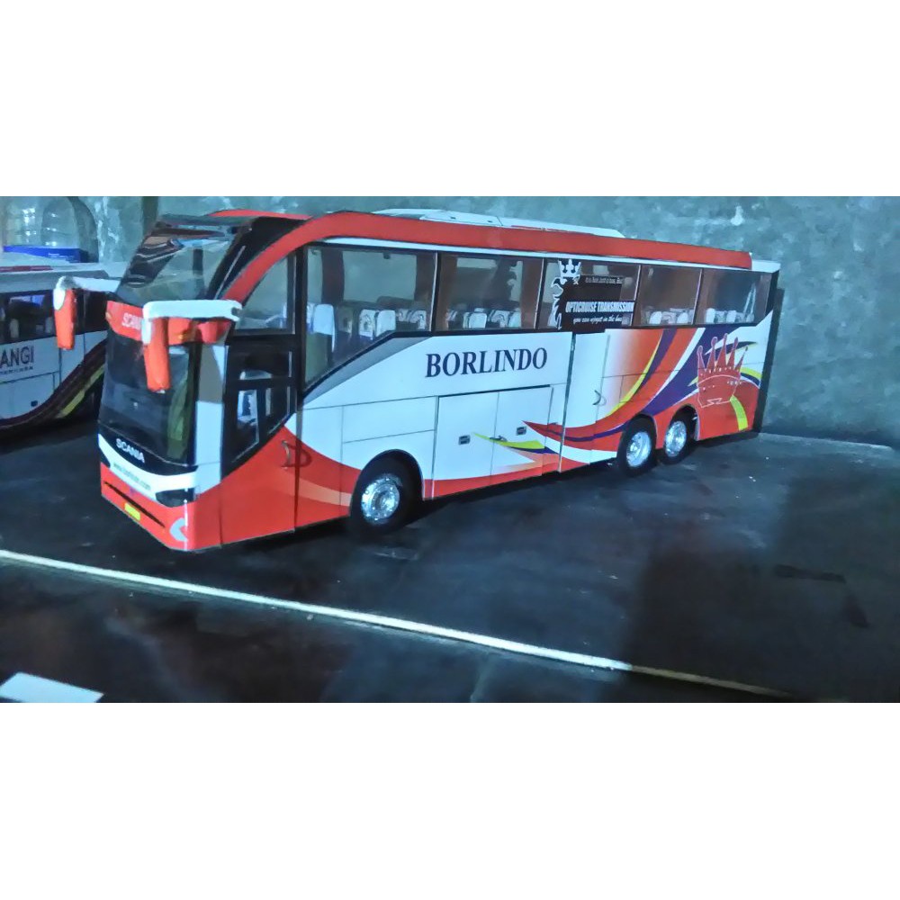 Miniatur Bus Borlindo | Miniatur Bus Full Spek Murah | Miniatur Bus Indonesia Diecast Bus
