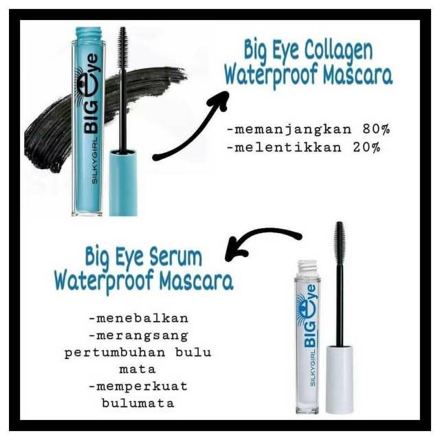 ❤️ MEMEY ❤️ SILKYGIRL BIG EYE Collagen / BIG EYE SERUM Waterproof mascara