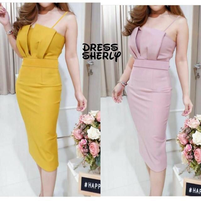 (6wrna) Des Dress sherly 778 BR / Dress wanita Import / Dress sosialita