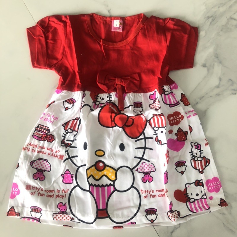 DRESS ANAK PEREMPUAN HELLO KITTY KATUN ADEM