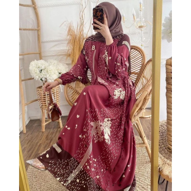 (NEW)GAMIS HOME DRESS MAXMARA STANDAR LD 110CM DAN JUMBO LD 120 CM