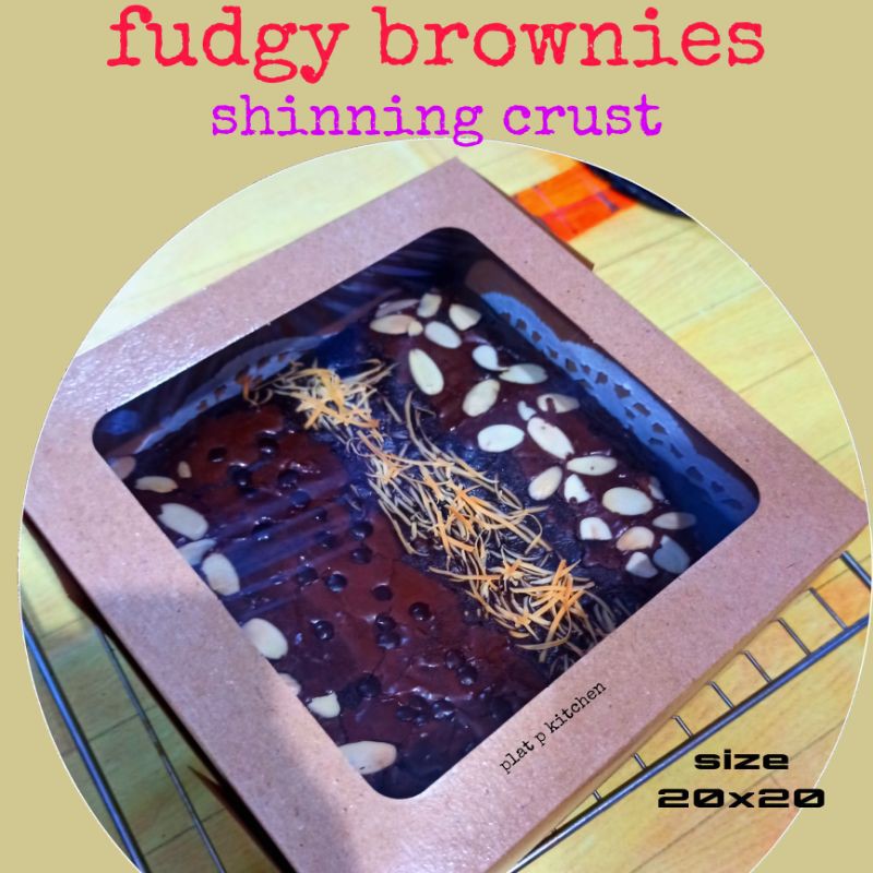 

brownies fudgy shinning crust