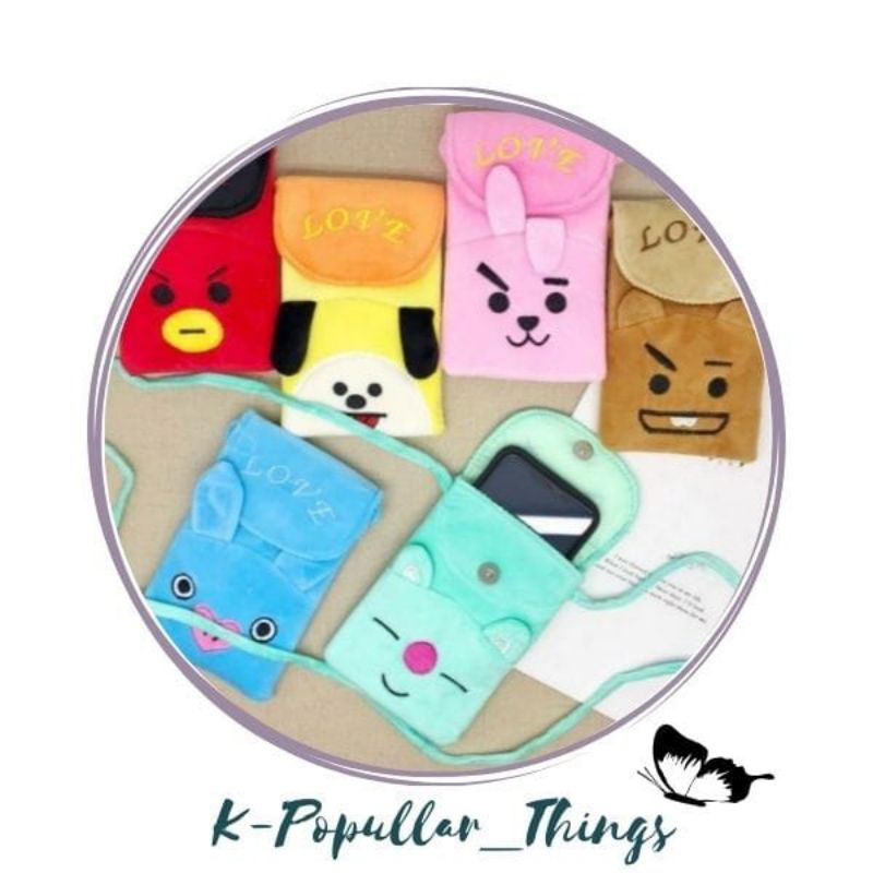 TAS SELEMPANG ANAK BT21 / DOMPET TALI ANAK KARAKTER BT21 LUCU