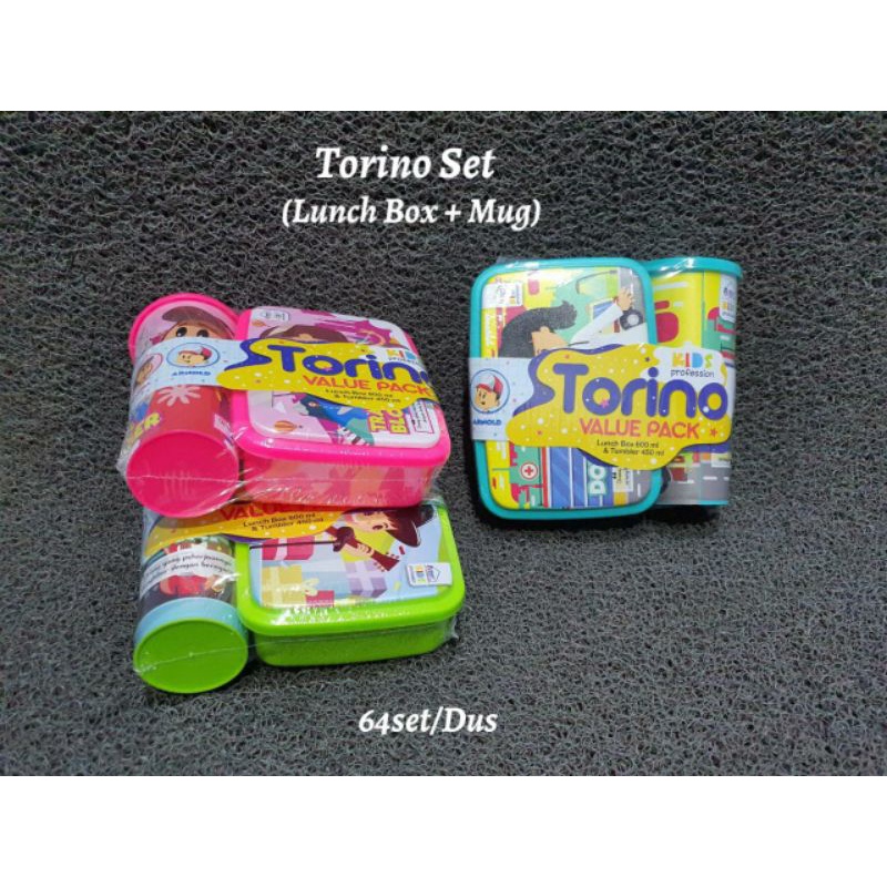 Lunch Box Set / Kotak Makan dan Minum Anak / Souvenir Ulang Tahun Anak/ Torino Value Pack Biggy