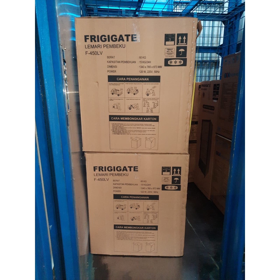 FRIGIGATE F 450 LV CHEST FREEZER BOX 450 L LEMARI PEMBEKU 450 LITER