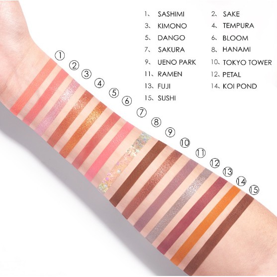 Focallure Eyeshadow Pallete GO TRAVEL 15 Colors PARIS TURKEY PRAGUE PERTH TOKYO BPOM FA-100 FA100 FA 100