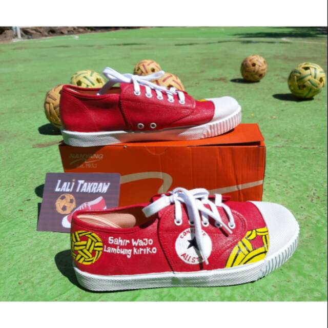 Sepatu Nanyang Motif 205 S Full Merah Shopee Indonesia