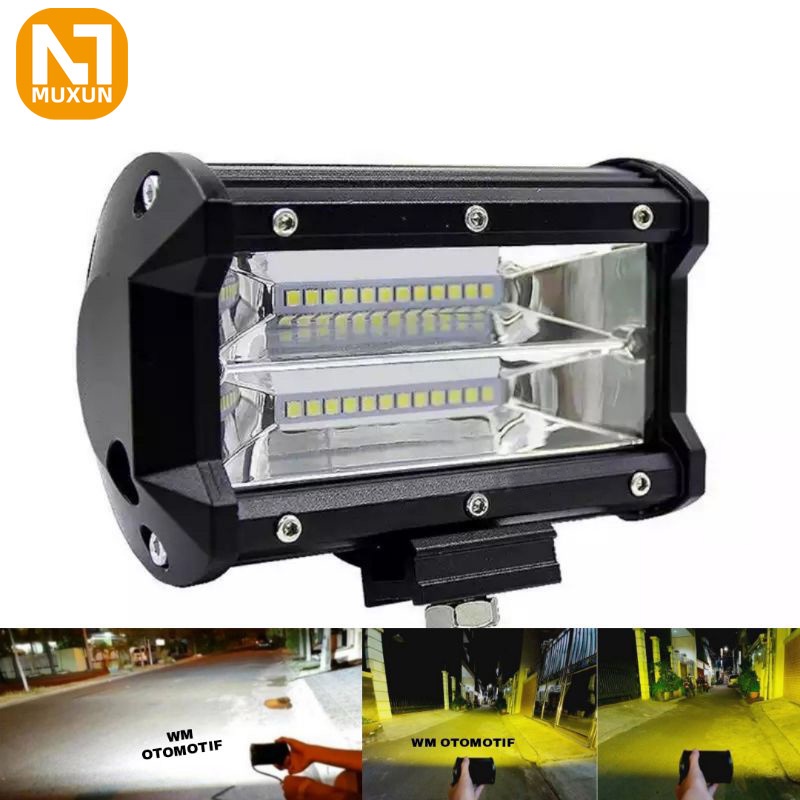 Lampu sorot LED 12/24 Volt 2 baris truk Bus Tronton Canter Fuso Bar Cree 48W lampu sorot Led Bar Off-Road lampu sorot Led