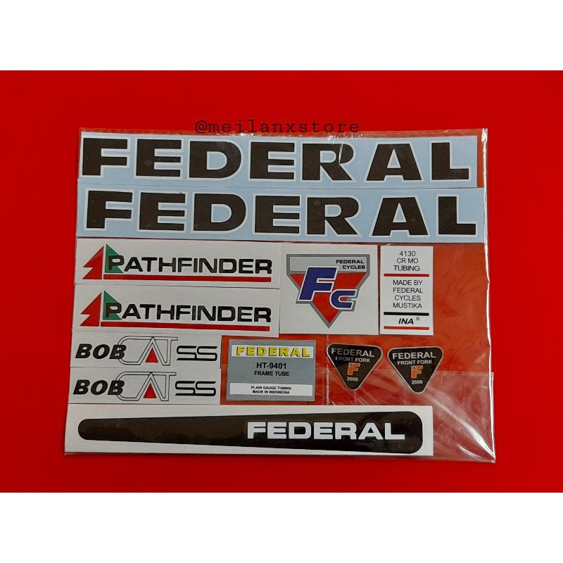 Stiker Sepeda Federal Pathfinder Bob cat ss