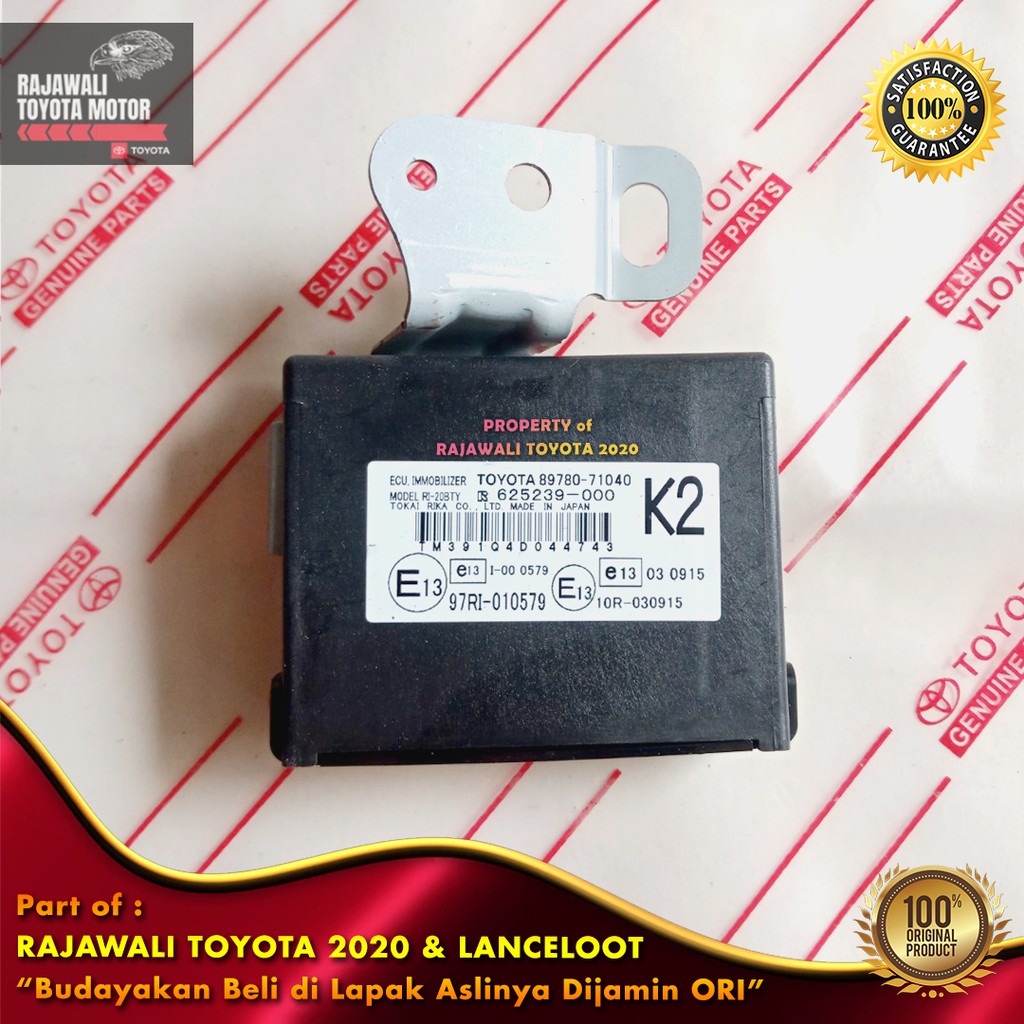 Modul Ecu Immobilizer Fortuner, Innova & Hilux 2005-2016 Transponder K2 Original Genuine Toyota (897