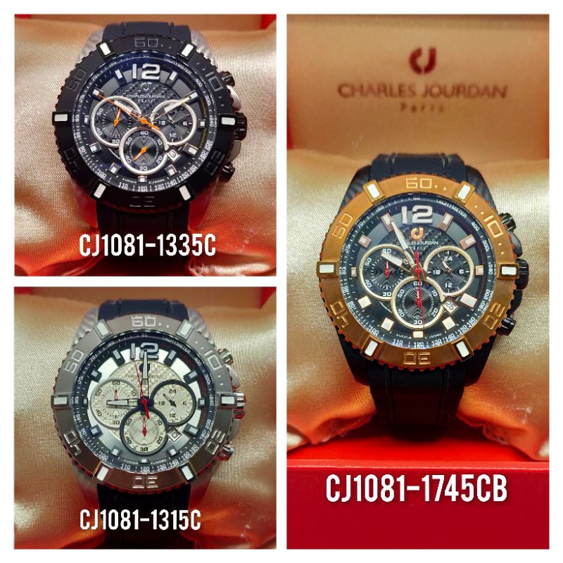 Jam Tangan Pria CHARLES JOURDAN PARIS Original