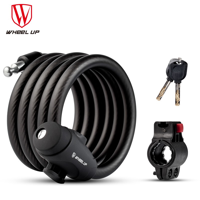 Wheel Up Gembok Sepeda Kabel 1.2m - Black