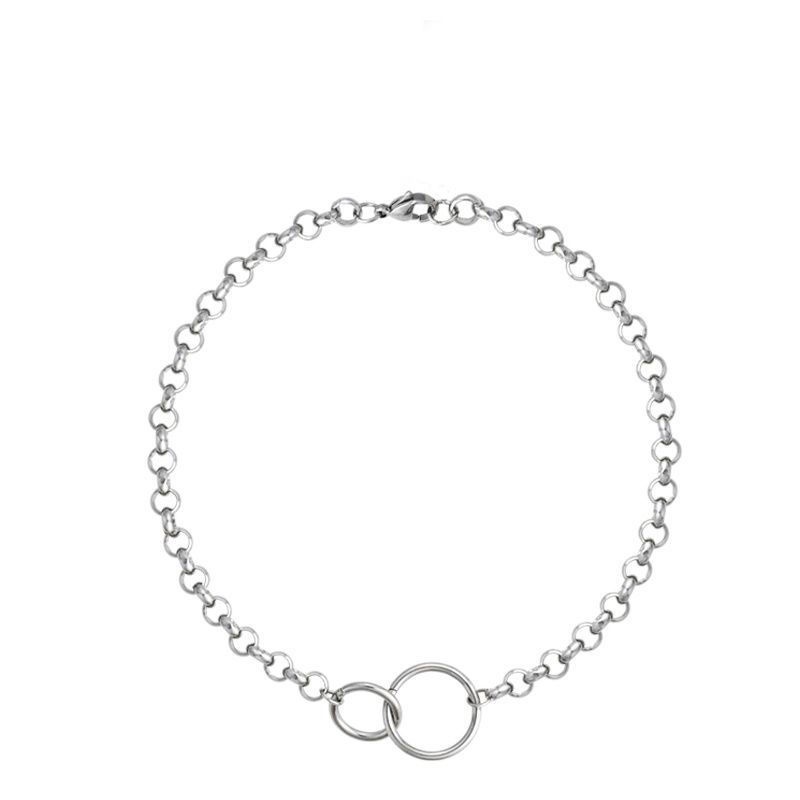 Sederhana baja titanium kalung untuk Wanita cahaya mewah minoritas desain in trendi temperamen klavi