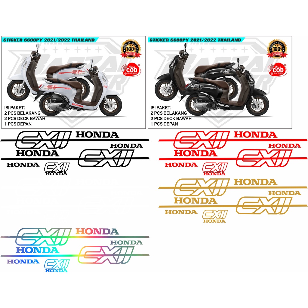 STICKER STRIPING SCOOPY PRISTAGE 2021-2022 THAILAND