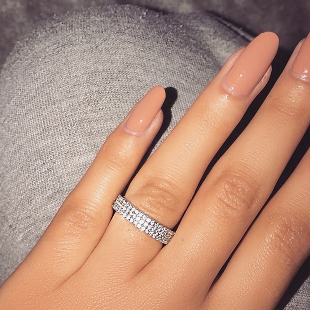 Hu Hu Hu Hu Hu Alat Bantu Pasang Kacamata♡ Cincin Wanita Multilayer Hias Berlian Imitasi Untuk Pesta Pernikahan
