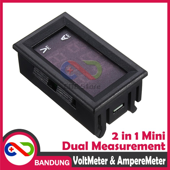 DUAL MINI VOLTMETER AMMETER AMPERE METER LED 0-100V 0-10A DC