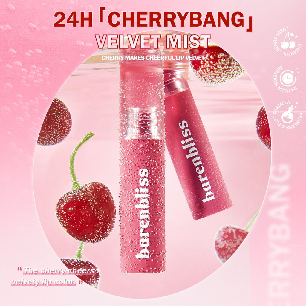 [TERMURAH] BNB barenbliss Cherry Makes Cheerful Lip Velvet korea Lipcream | Lip Cream Korea | Lip Velvet