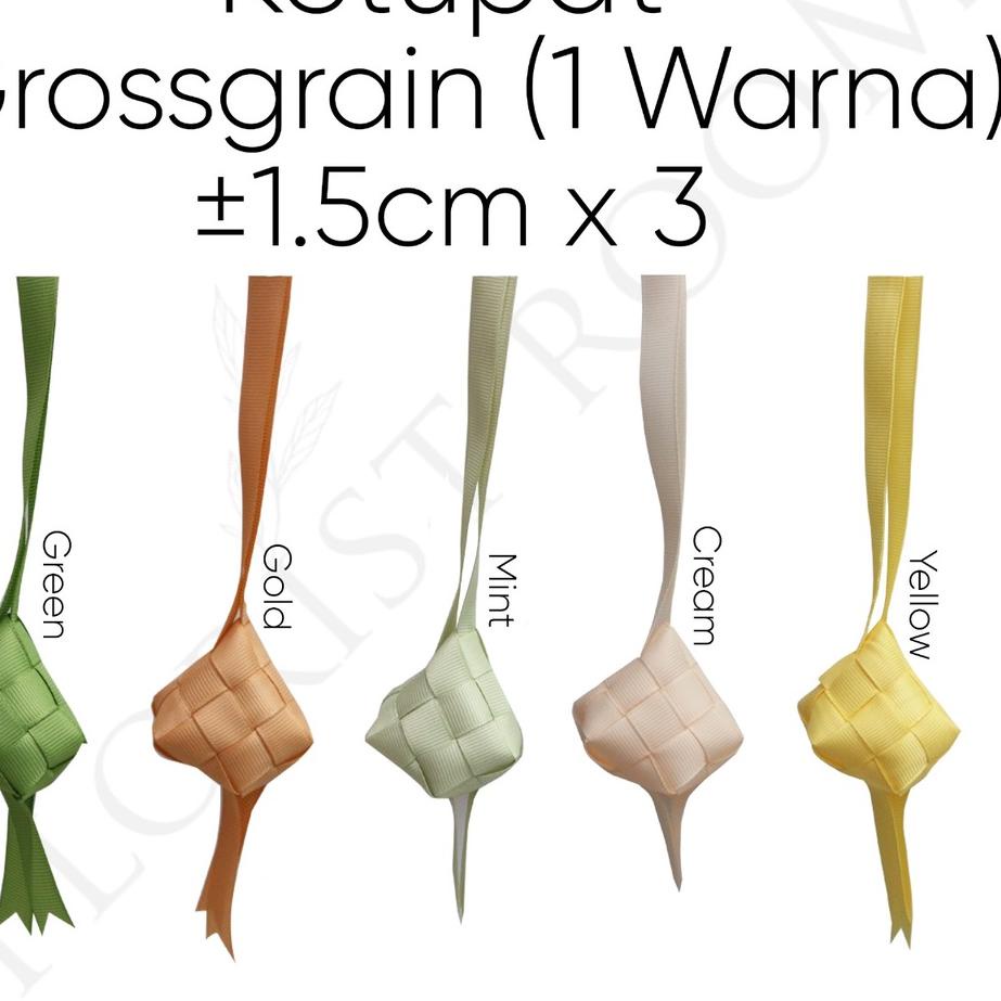 

Koleksi Terbaru Ketupat Grossgrain (1 warna) ±1.5cm x 3 - Hiasan Idul Fitri**