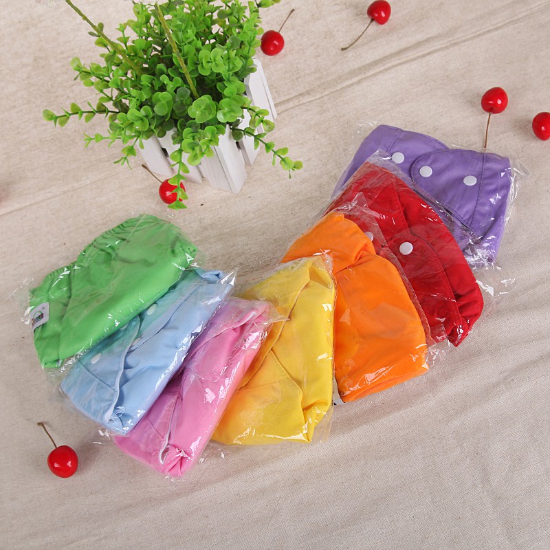 Swopply Popok Kain Bayi Kancing Warna Polos Cloth Clodi Diaper Dapat Dicuci Reusable