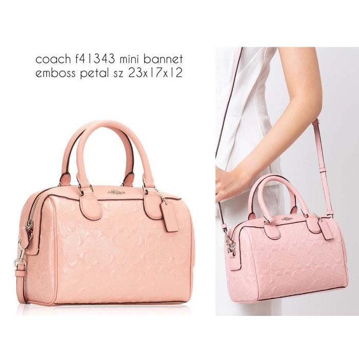 Tas coach original / coach bennet mini embossed petal