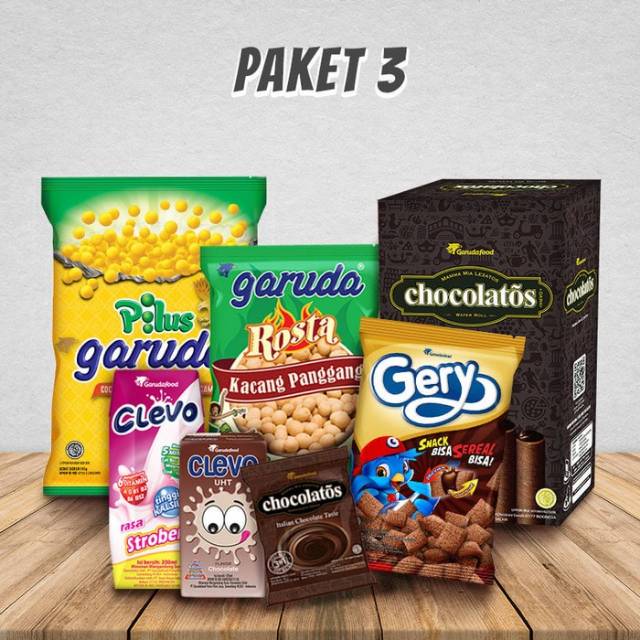 

PARCEL3 GarudaFood isi 23 pcs FREE ONGKIR kado natal parsel christmas gift gerry chocolatos pilus