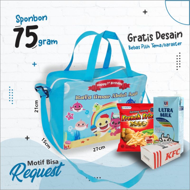 

Tas Ulang Tahun /Goodie Bag ulang tahun pake resleting 2 in 1