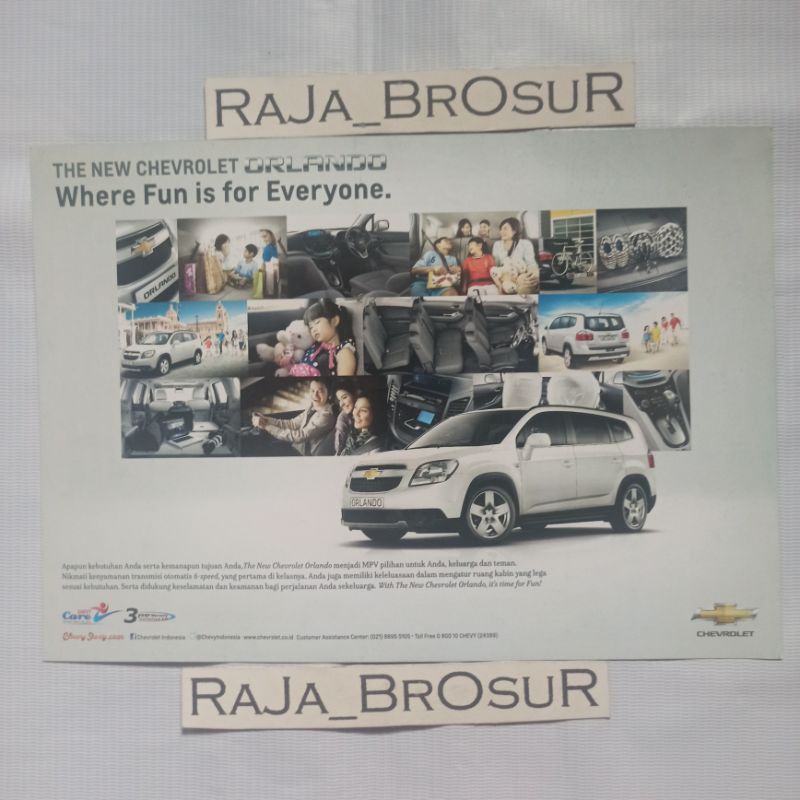 Poster brosur Chevrolet the new Orlando