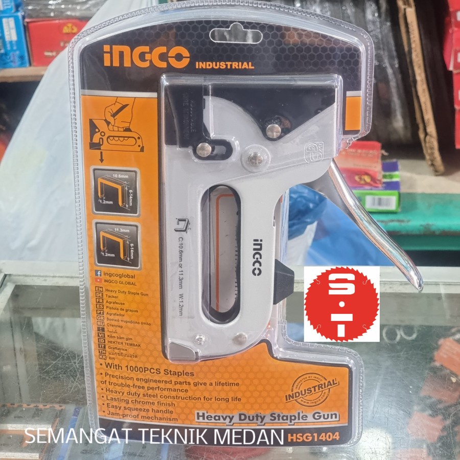 

HSG1404 PAKU STAPLES HEKTER GUN TACKER TEMBAK MANUAL INDUSTRIAL INGCO