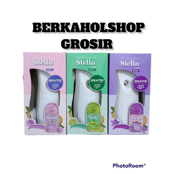 PROMO stela matic +refil new size 225ml(alat +refil225ml+baterai)