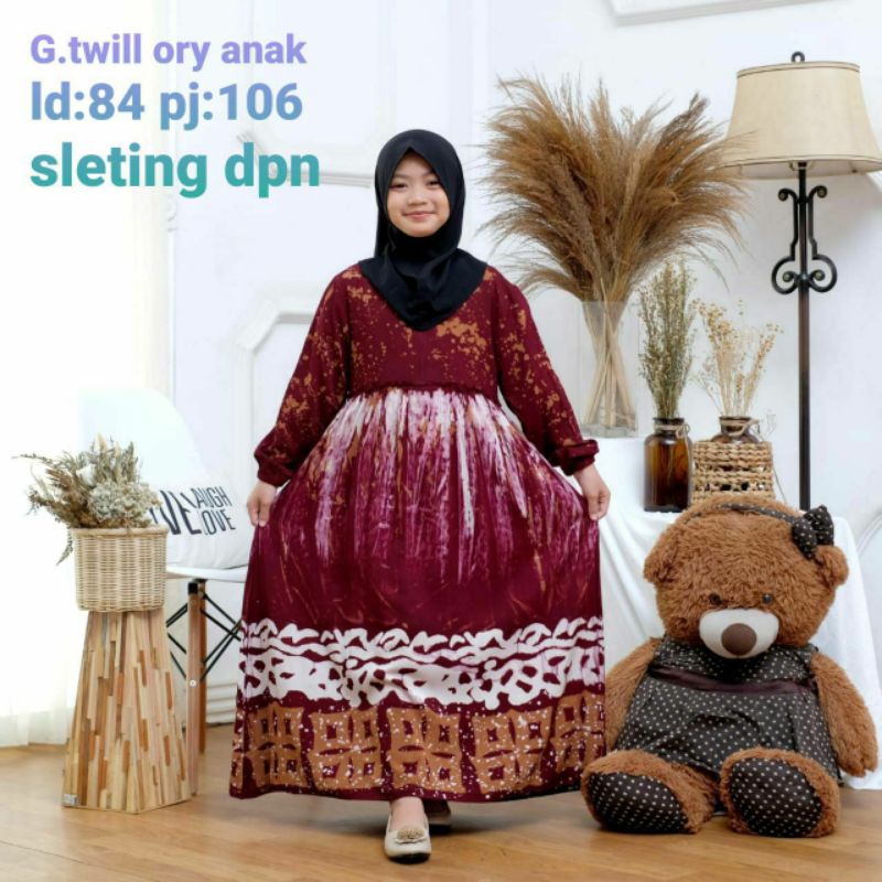 gamis twill anak