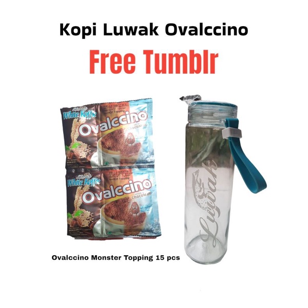 Kopi Luwak White Koffie Ovalccino 15's Free Tumbler