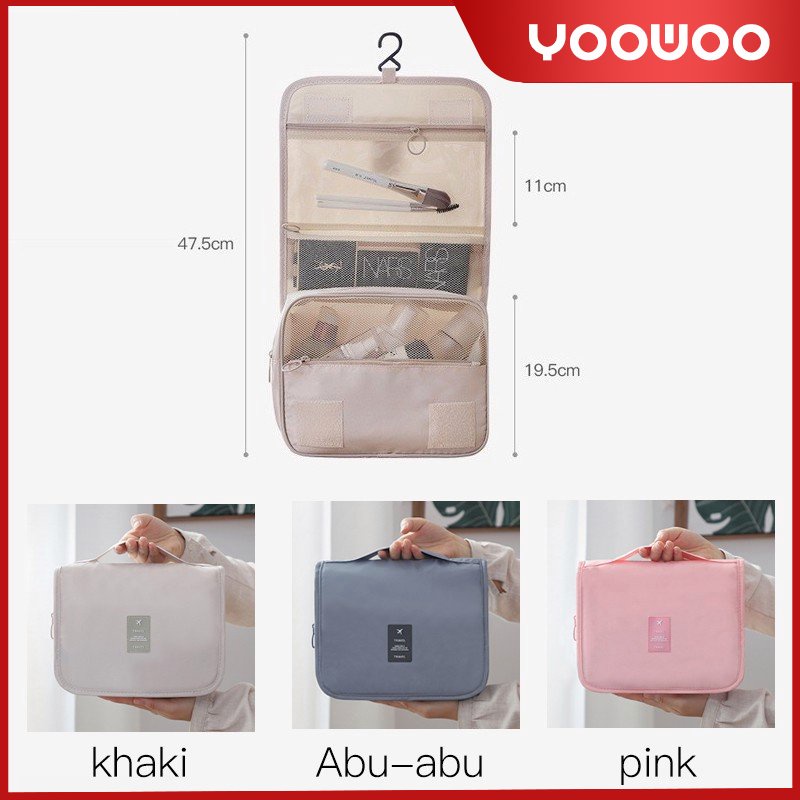 Tas kosmetik perjalanan wanita, tas penyimpanan portabel wanita, tahan air berkapasitas besar
