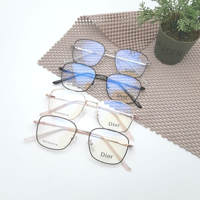 Paket Frame Kacamata D6639 Free lensa Minus