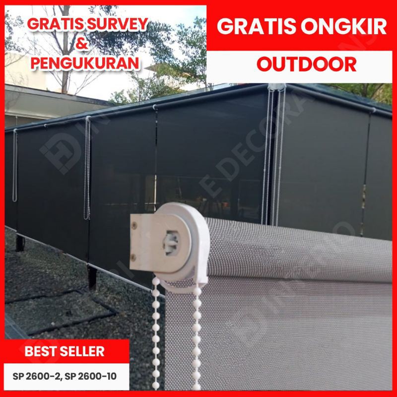Jual Roller Blind Outdoor SHARP POINT / Tirai Outdoor Tahan Air Hujan ...