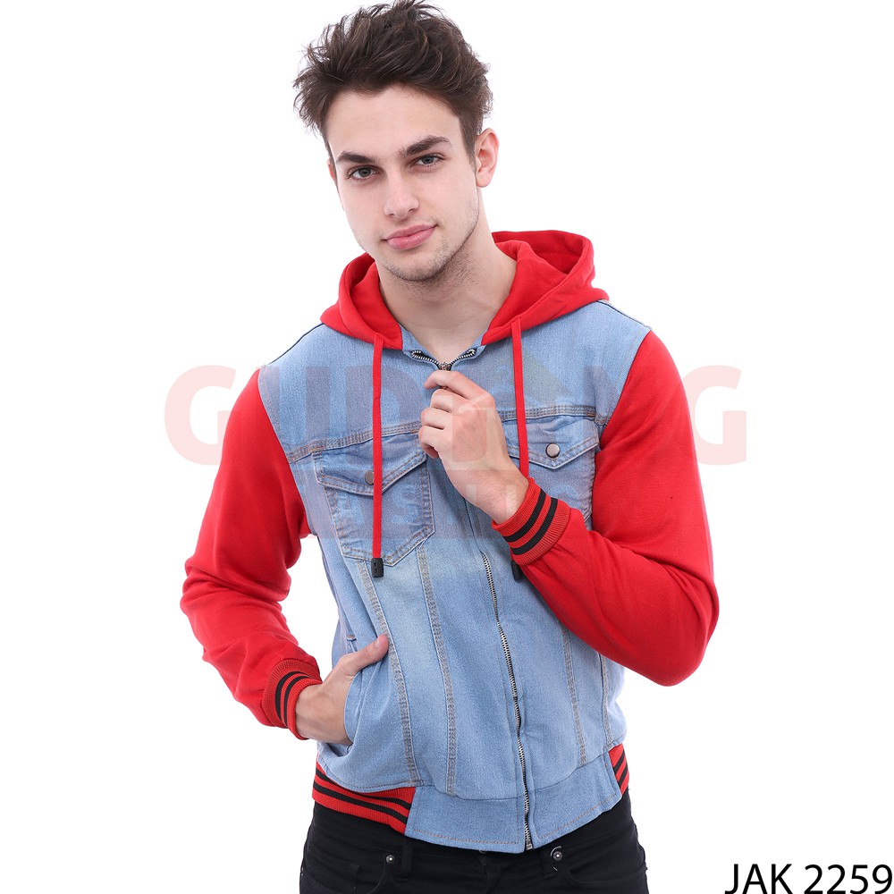 Jaket Denim Keren Casual Pria Banyak Warna - JAK (COMB)