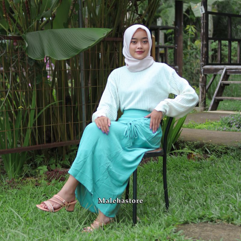 Rok Serut Terbaru Malehastore rok crinkle bawahan wanita rok serut crinkle kekinian model modis-4