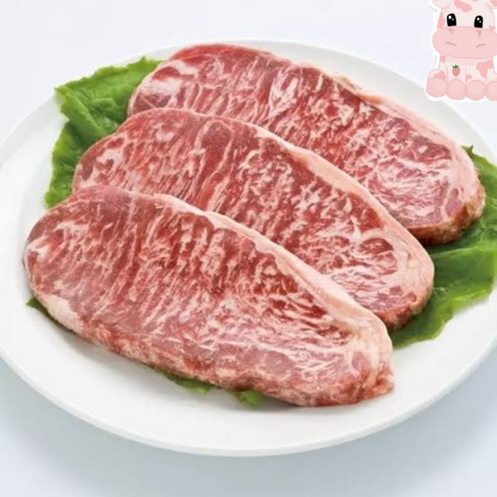 

daging sapi sirloin meltique meltik wagyu steak 1pcs 200gr