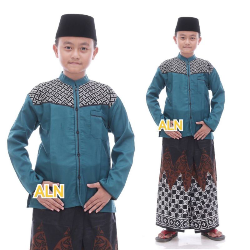 BAJU KOKO ANAK SD SMP /KOKO BORDIR NU GUS AZMI AZZAHIR KIDS