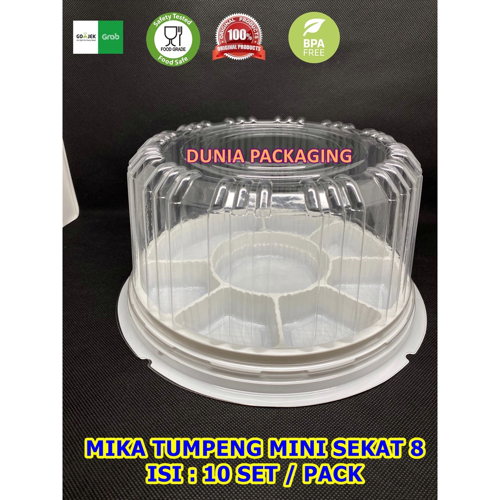 MIKA TUMPENG MINI CT20 SEKAT 8 ISI 10PCS TRAY TUMINI MEDAN GROSIR