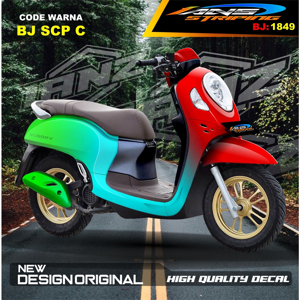 DECAL STIKER FULL BODY MOTOR SCOOPY  / STIKER SCOOPY FULL BODY / STIKER MOTOR SCOOPY NEW DESAIN / STIKER MOTOR TERBARU